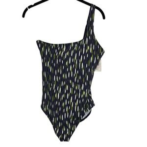 NWT Calvin Klein Womens Raindrop One Shoulder One‎ Piece Bathing Suit Size 10